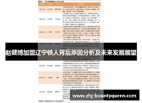 赵健博加盟辽宁铁人背后原因分析及未来发展展望 赵健博加盟辽宁铁人背后原因分析及未来发展展望